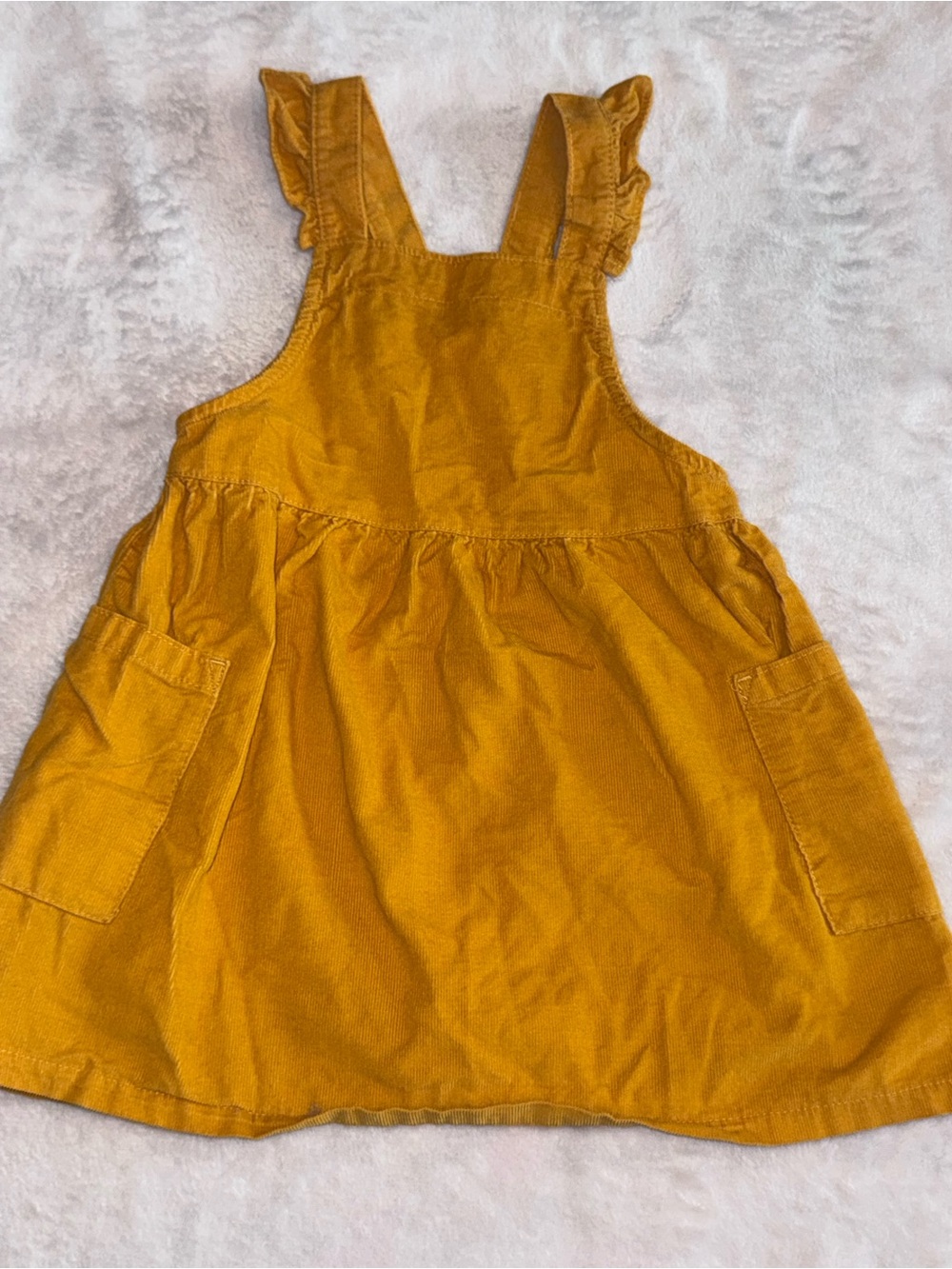 Cat & Jack Mustard Yellow Corduroy Pinafore Dress